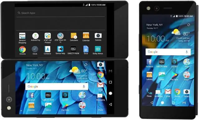 Alt view image 7 of 11 - ZTE Axon M Z999 64GB Unlocked AT&T Dual-Screen Phone w/ 20MP Camera - Black