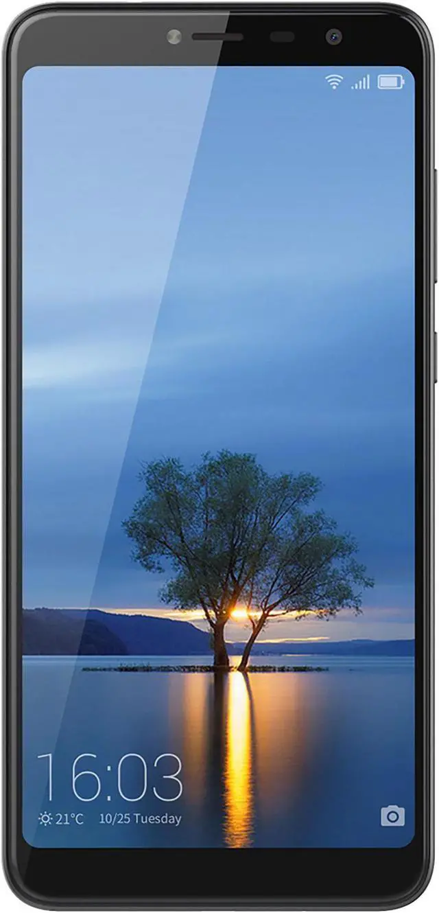 Alt view image 2 of 6 - Hisense Infinity F24 16GB Unlocked GSM 4G LTE Android Phone w/ 13 MP Camera & 2.5D Curved Glass Display - Black