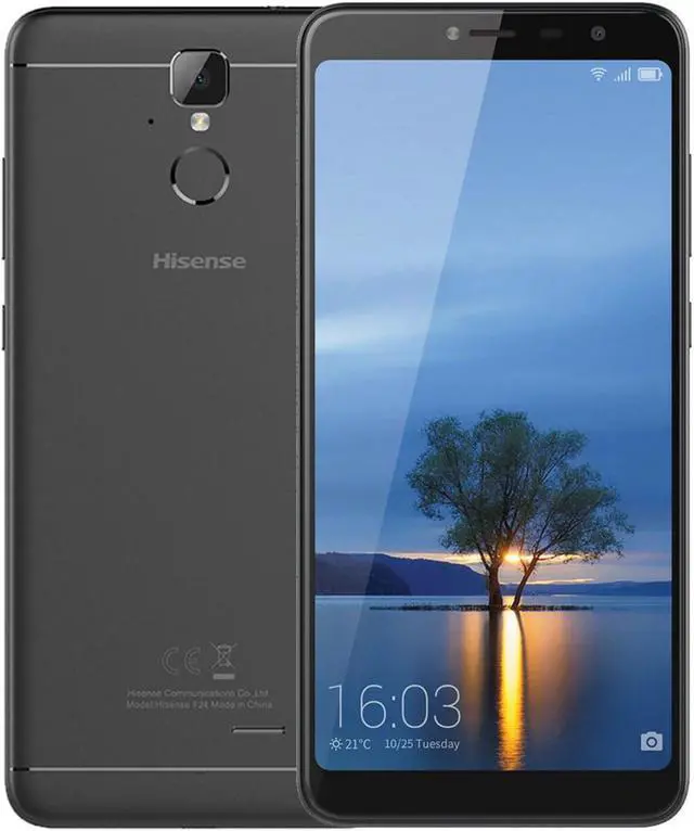 Main image of Hisense Infinity F24 16GB Unlocked GSM 4G LTE Android Phone w/ 13 MP Camera & 2.5D Curved Glass Display - Black
