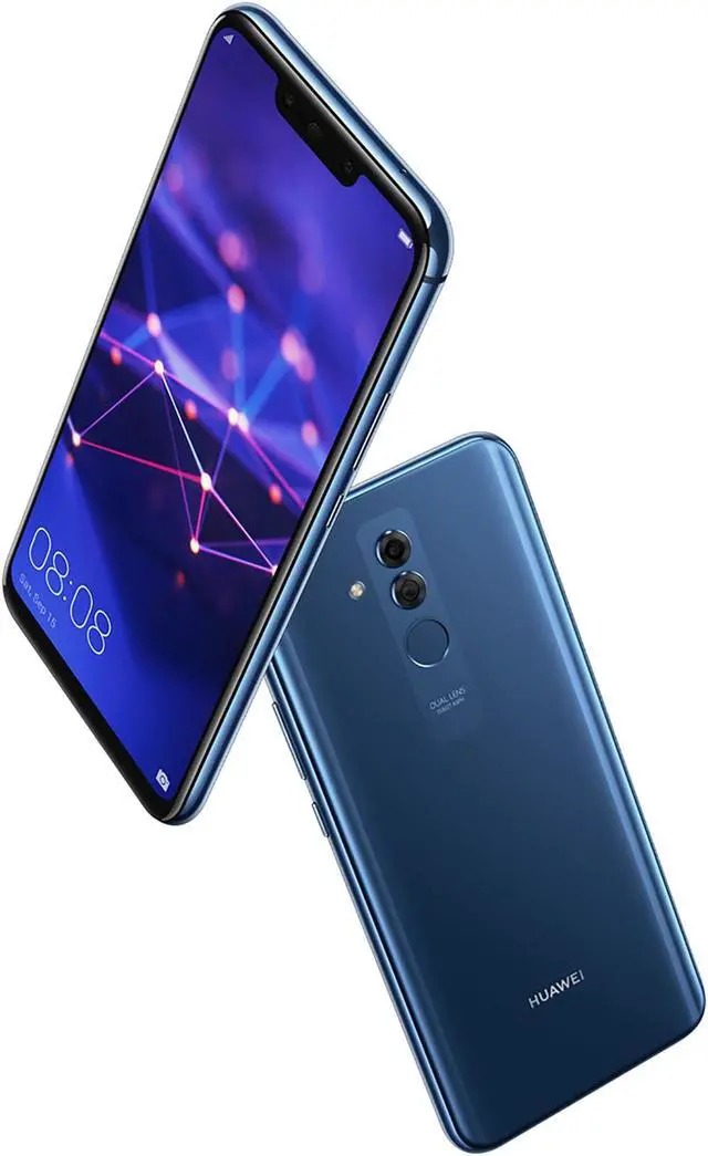 Alt view image 2 of 8 - HUAWEI Mate 20 lite SNE-LX3 64GB Unlocked GSM 4G LTE Dual Rear (20MP|2MP) + Front (24MP|2MP) Camera's - Sapphire Blue