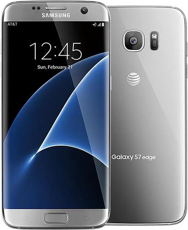 Alt view image 10 of 11 - Samsung Galaxy S7 Edge G935A AT&T Unlocked 5.5" AMOLED Display 4GB RAM 32GB Internal 12MP Camera Phone - Silver Titanium