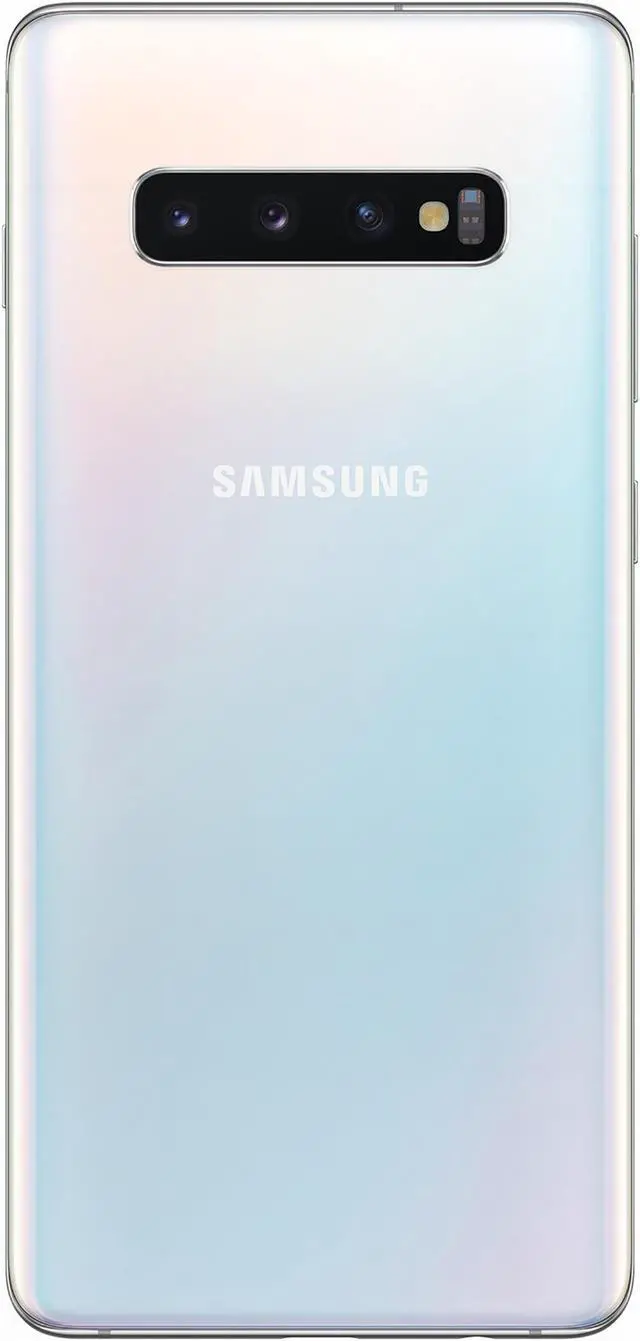 Alt view image 4 of 7 - Samsung Galaxy S10+ G975 128GB Unlocked GSM LTE Phone with Triple 12 MP + 12 MP + 16 MP Rear Camera - Prism White (International Version)