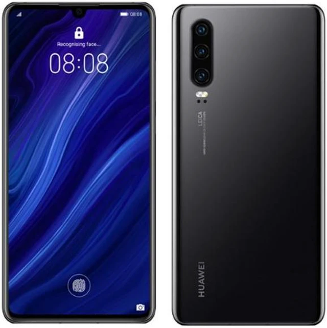 Alt view image 2 of 5 - Huawei P30 ELE-L29 128GB Unlocked GSM Phone w/ Triple 40MP Camera - Black