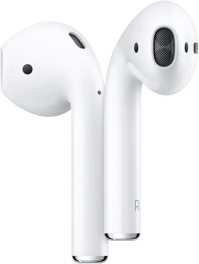 Alt view image 3 of 19 - Apple AirPods 2 White with Charging Case In Ear Headphones MV7N2AM/A