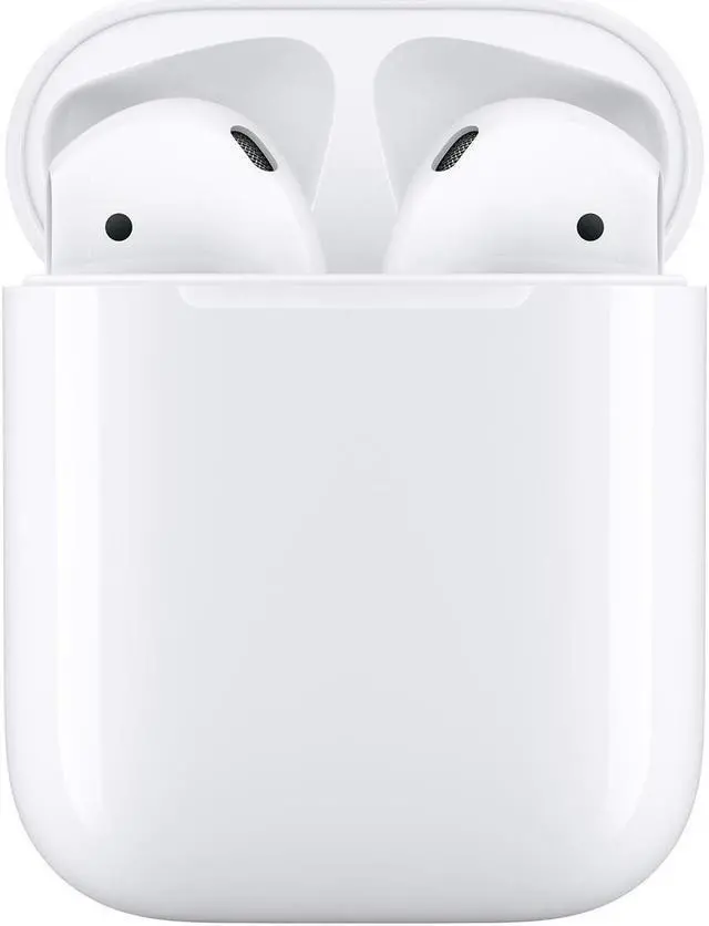 Alt view image 5 of 19 - Apple AirPods 2 White with Charging Case In Ear Headphones MV7N2AM/A