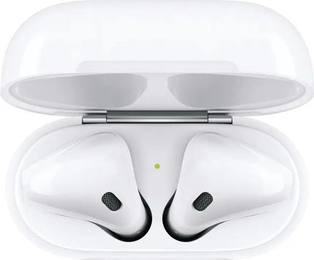 Alt view image 2 of 19 - Apple AirPods 2 White with Charging Case In Ear Headphones MV7N2AM/A