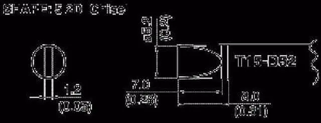 Alt view image 2 of 3 - HAKKO T15-D52 Soldering Tip, T15 Series. Chisel, 5.2mm x 8mm, For Use With Mfr.