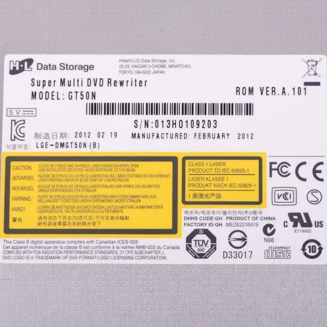 Alt view image 2 of 3 - Laptop DVD Burner Gt50n Sata Dvd-rw Optical Drive Replace with Gt40n