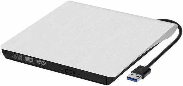 Alt view image 2 of 2 - External CD/DVD Drive, USB 3.0 Portable DVD CD+/-RW Drive Slim DVD/CD ROM Rewriter Burner Writer, High Speed Data Transfer Pro Laptop/Desktop Windows/Vista/7/8/10, Mac OSX and Linux (White)