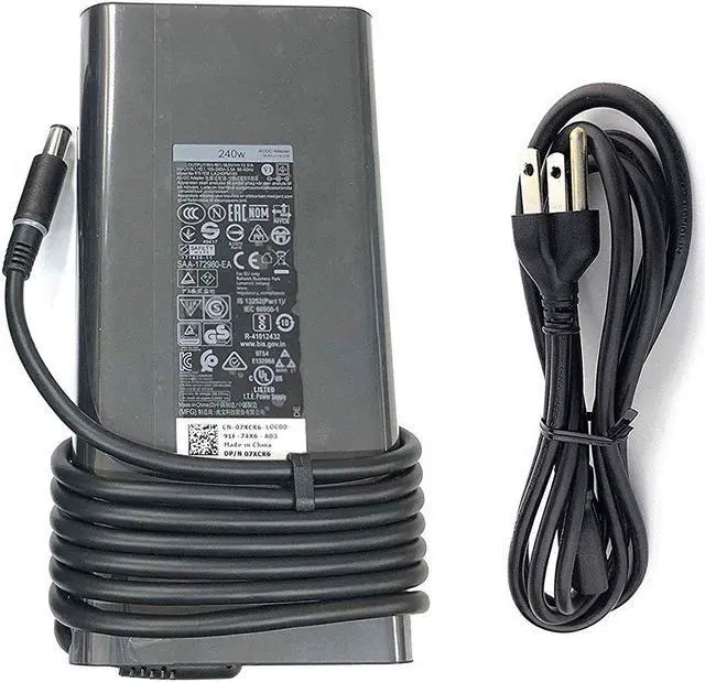 Main image of New Compatible Laptop AC Adapter Replacement for Dell Precision 7720 7730 7520 Alienware 15 R4 17 R5 LA240PM180, 7XCR6, 07XCR6, DA240PM180, 0RYJJ9, RYJJ9, 8N2T2, 450-AGCX, KJXPP, 450-AHHE 240W
