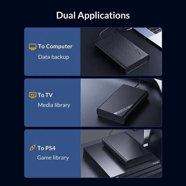 Alt view image 6 of 7 - ORICO 3.5 '' HDD Hard Drive Enclosure USB3.1 GEN1 Type-C HDD Case USB3.1 Type-C to SATA 3.0 6Gbps External Hard Drive Case (3521C3)