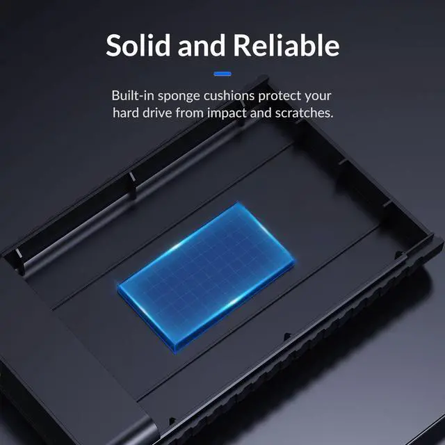 Alt view image 3 of 7 - ORICO 3.5 '' HDD Hard Drive Enclosure USB3.1 GEN1 Type-C HDD Case USB3.1 Type-C to SATA 3.0 6Gbps External Hard Drive Case (3521C3)