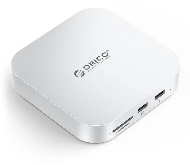 Main image of ORICO MiniLink Mac mini M4 Hub with SATA SSD Enclosure, 5Gbps USB 3.0 Port, SD 3.0/TF 3.0 Card Readers, 3.5mm Headphone Jack and Microphone Jack (M410P)