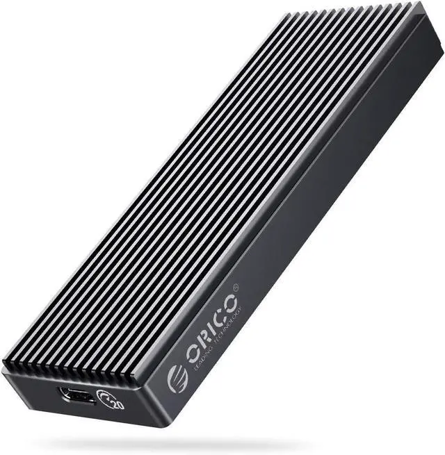 Main image of ORICO 20Gbps M.2 NVME SSD Enclosure Adapter USB3.2 Gen2 X2 Type-C to NVME PCI-E M-Key Solid State Drive Aluminum External Case for SSD Size 2230/2242/2260/2280, up to 2TB(M2PAC3-G20, Grey)