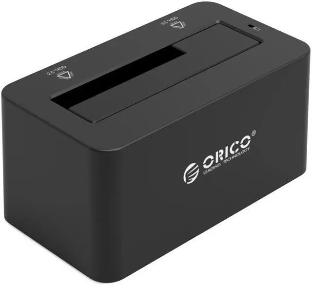 Main image of ORICO SuperSpeed USB3.0 & eSATA to SATA External Hard Drive Docking Station for 2.5" & 3.5" HDD, SSD Enclosure 12V2.5A Power Adapter and eSATA Data Cable Included [Support 8TB] - Black (6619SUS3-BK)