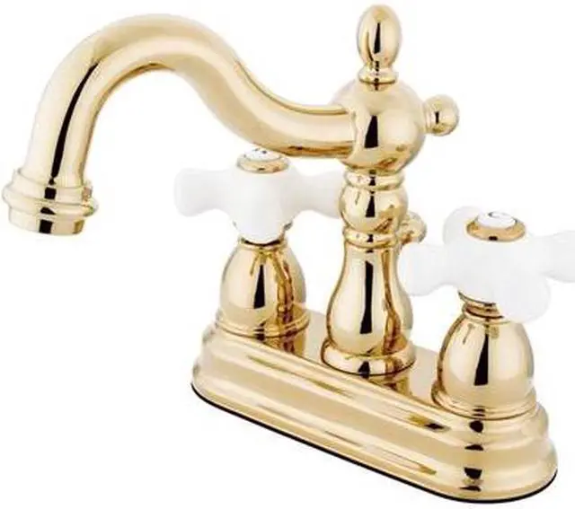 Main image of Kingston Brass KB1602PX Two Handle 4 in. Centerset Lavatory Faucet with Retail Pop-up