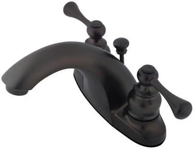 Alt view image 7 of 10 - Two Handle 4" Centerset Lavatory Faucet with Retail Pop-up in Oil Rubbed Bronze by Kingston Brass
