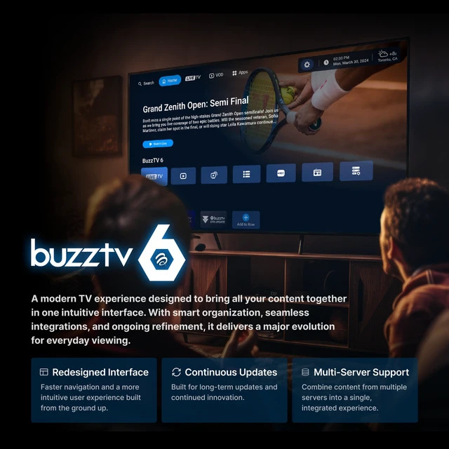 Alt view image 4 of 7 - BuzzTV Classic AI Android TV Box | 4GB DDR5 RAM | 64GB Storage | AI 4K Upscaling