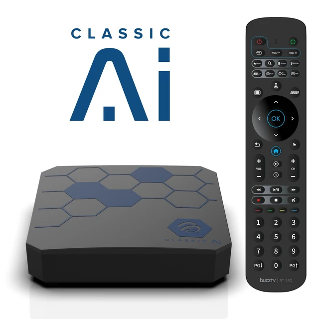 Alt view image 6 of 7 - BuzzTV Classic AI Android TV Box | 4GB DDR5 RAM | 64GB Storage | AI 4K Upscaling