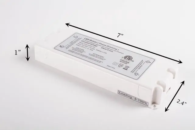 Alt view image 3 of 4 - LEDUPDATES ETL LISTED Class 2, 24v 50w 2.1A Triac Dimmable LED Strip Light Power Supply Driver | 110V AC to 24V DC Transformer Adapter | Compatible with AC Wall Lutron & Leviton Dimmer