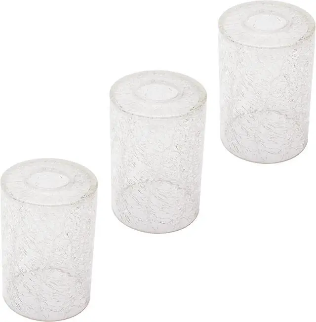 Main image of 3 PACK CRACK FINISH CYLINDER GLASS SHADE FOR LIGHT FIXTURE