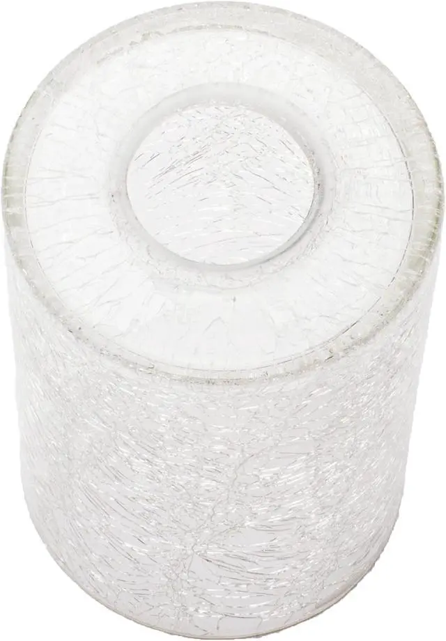 Alt view image 3 of 7 - 3 PACK CRACK FINISH CYLINDER GLASS SHADE FOR LIGHT FIXTURE