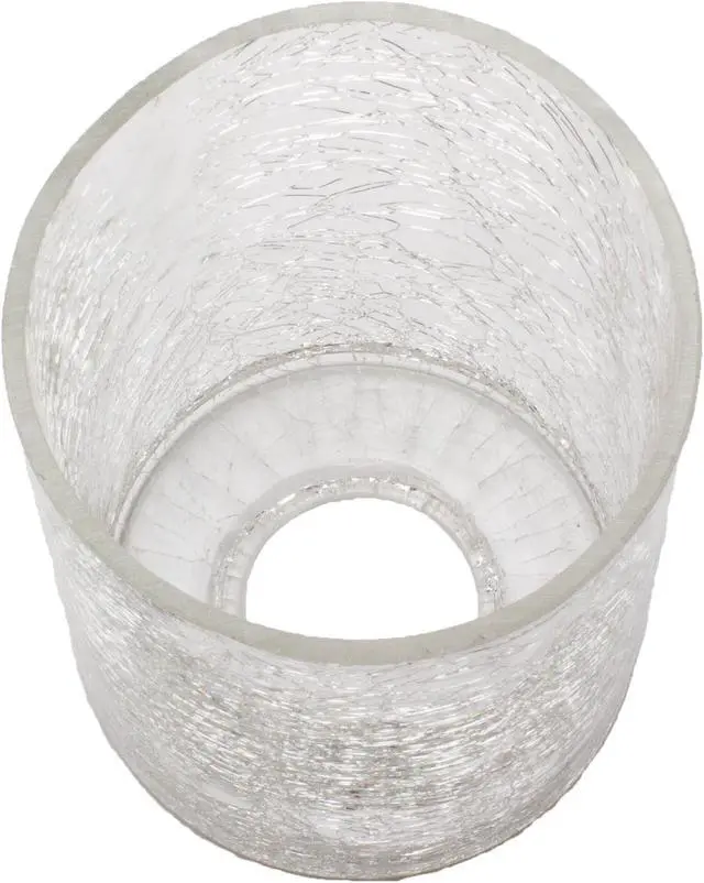 Alt view image 4 of 7 - 3 PACK CRACK FINISH CYLINDER GLASS SHADE FOR LIGHT FIXTURE