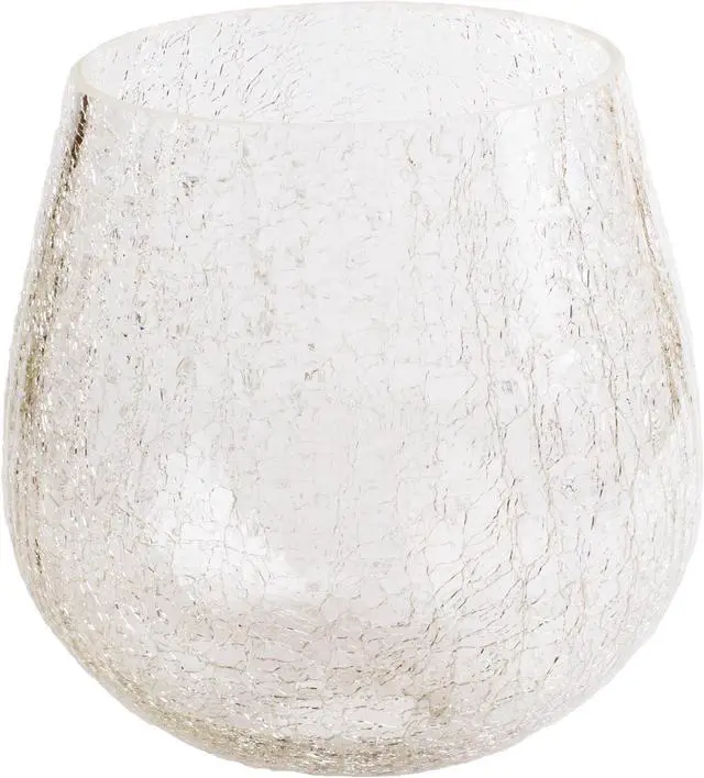 Alt view image 2 of 6 - Crackle Glass Shade, LEDupdates 3 Pack Clear Globe Crack Finish for Light Fixture Lamp Glass replacement 15/8 fitter