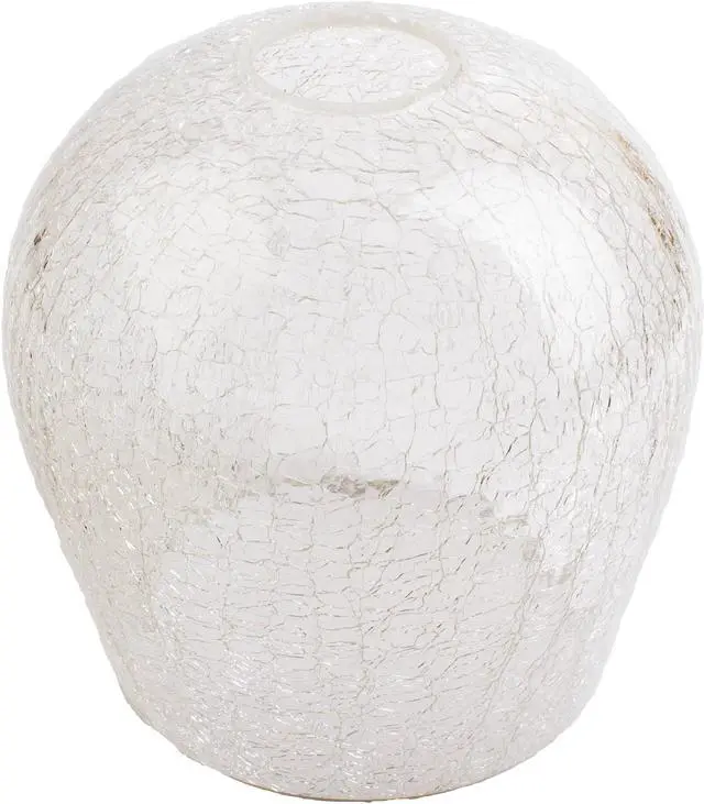 Alt view image 6 of 6 - Crackle Glass Shade, LEDupdates 3 Pack Clear Globe Crack Finish for Light Fixture Lamp Glass replacement 15/8 fitter