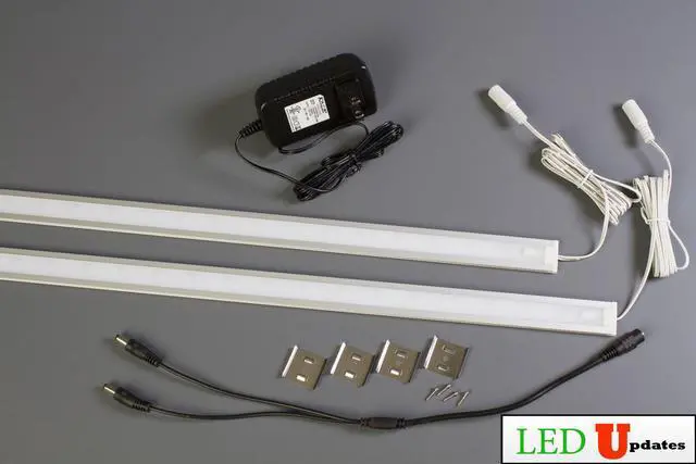 Alt view image 3 of 6 - 2x Professional series Make up Mirror Warm White LED Light for Makeup mirror application dimmer built-in with UL Power Supply