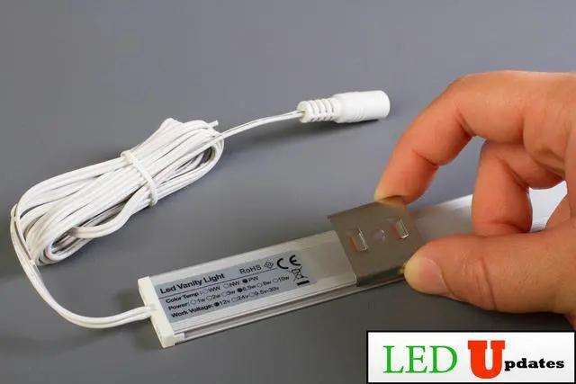 Alt view image 4 of 6 - 2x Professional series Make up Mirror Warm White LED Light for Makeup mirror application dimmer built-in with UL Power Supply