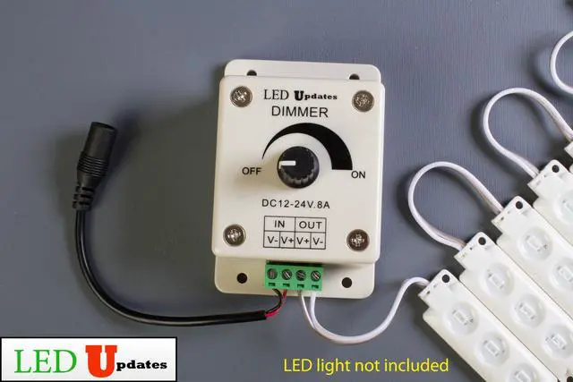 Alt view image 2 of 3 - SINGLE COLOR LED LIGHT Manual DIMMER SWITCH 8A Compatible with 12v 24v Power supply driver AC adapter