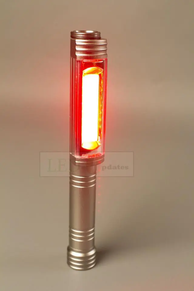 Alt view image 3 of 4 - BRIGHT MAGNETIC PEN LED FLASH LIGHT WITH RED WARNING LIGHT