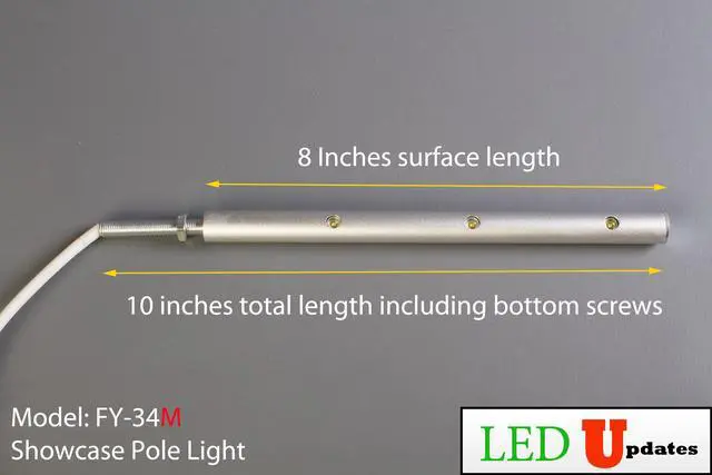 Alt view image 4 of 7 - Set of 2 LED JEWELRY POLE LIGHT FY-34M 8 INCHES 4000K