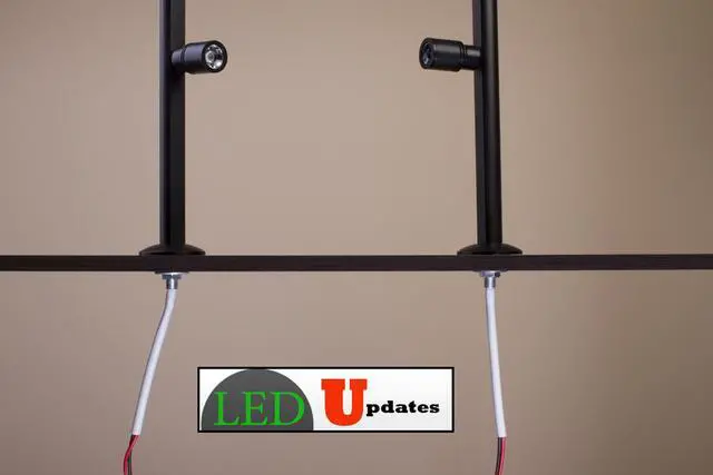 Alt view image 2 of 5 - Set of 2 JEWELRY LED POLE LIGHT MODEL FY-53 BLACK 6000K