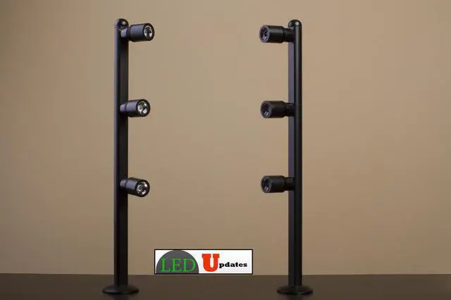 Main image of Set of 2 JEWELRY LED POLE LIGHT MODEL FY-53 BLACK 6000K