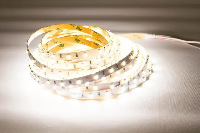 Alt view image 2 of 6 - LEDUPDATES 24v Adjustable 3000K Warm white to 6500K Pure White LED Strip Light CCT 3528  300 LED chip with Remote and 24v UL Power Supply