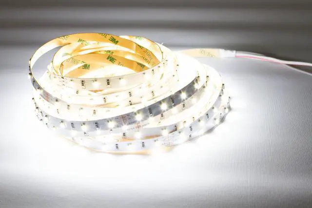 Alt view image 3 of 6 - LEDUPDATES 24v Adjustable 3000K Warm white to 6500K Pure White LED Strip Light CCT 3528  300 LED chip with Remote and 24v UL Power Supply