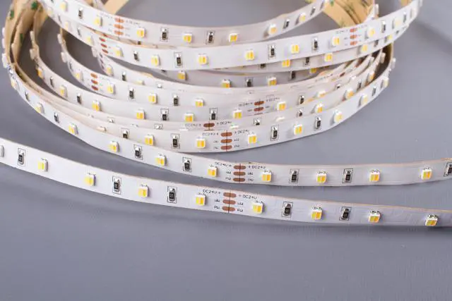 Alt view image 5 of 6 - LEDUPDATES 24v Adjustable 3000K Warm white to 6500K Pure White LED Strip Light CCT 3528  300 LED chip with Remote and 24v UL Power Supply