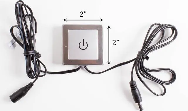 Alt view image 3 of 5 - LEDUPDATES LED Light Dimmer, on off Switch, Touch control Dim switch For Inline Power supply 5.5mm x 2.1mm Compatible with LED Light Strip Module showcase light