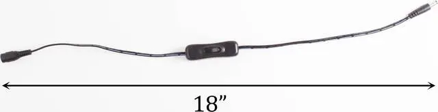 Alt view image 2 of 4 - LEDUPDATES DC Inline on off Switch, DC Jack Switch, Rocker Switch, Toggle Switch for LED Light, CCTV & Low Voltage DC Plug connection with Heavy Duty 18AWG Gauge inline cable for Power Supply Driver