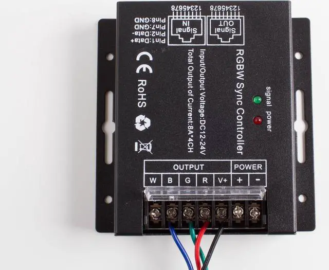 Alt view image 3 of 4 - LEDUPDATES Heavy Duty RGBW LED LIGHT CONTROLLER with remote control 4 channel for RGB RGBW LED Light Strip Compatible with 12v 24v Power Supply LED Driver AC adapter