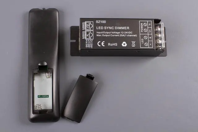 Alt view image 7 of 7 - 12v 24v LED light Flash Function Controller with wireless remote for single color LED light module strip Dimmable 25A