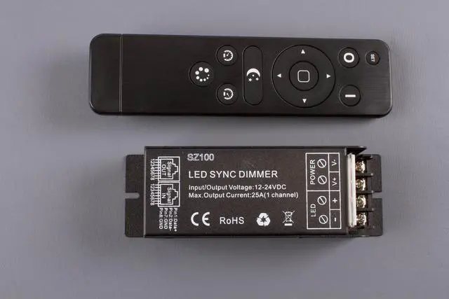 Alt view image 5 of 7 - 12v 24v LED light Flash Function Controller with wireless remote for single color LED light module strip Dimmable 25A