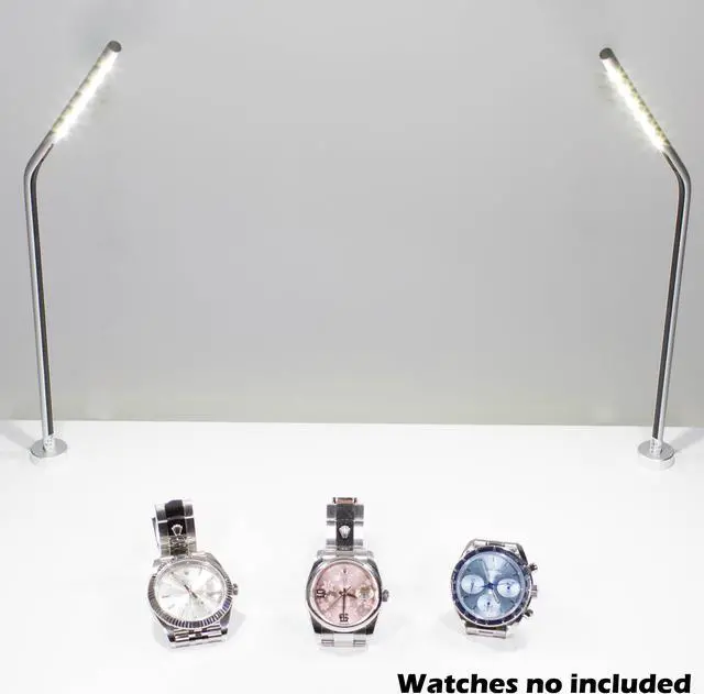 Alt view image 2 of 5 - JEWELRY SHOWCASE LED POLE LIGHT MODEL FY-45 SILVER 6000K