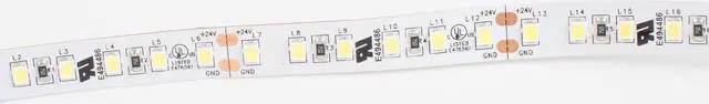 Alt view image 2 of 5 - LEDUPDATES 95 CRI LED Strip Light 600 LED chip per roll Highest Brightness 2835 LED chip with 24v UL Listed Power Supply (3000K Warm White)