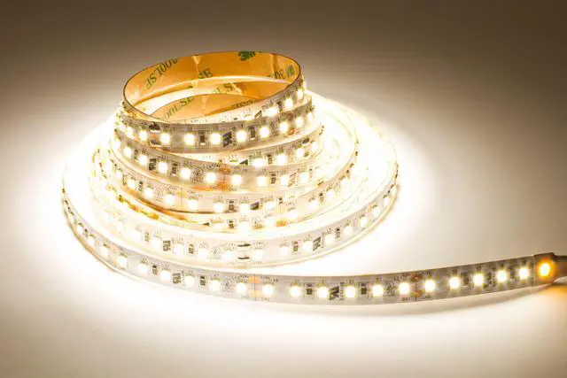 Alt view image 3 of 5 - LEDUPDATES 95 CRI LED Strip Light 600 LED chip per roll Highest Brightness 2835 LED chip with 24v UL Listed Power Supply (3000K Warm White)