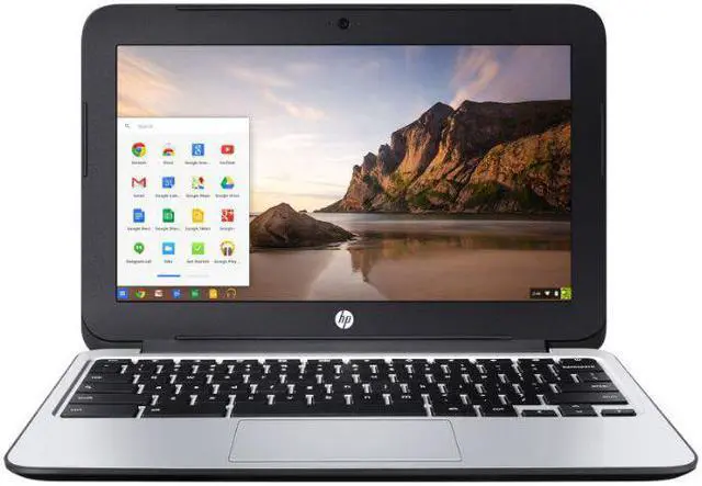 Main image of HP Chromebook 11 G4 11.6-in Laptop - Intel Celeron N2840 2.16 GHz 4GB 16GB eMMC Chrome OS - Bluetooth, Webcam