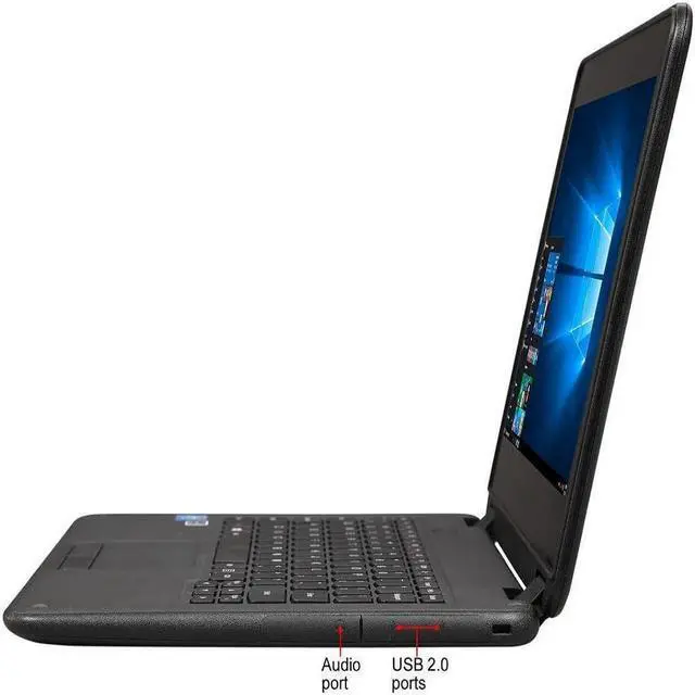 Alt view image 4 of 4 - Lenovo N23 11.6-in Laptop - 4GB RAM 128GB SSD Windows 10 Pro 64-bit - Bluetooth, Webcam, Touchscreen