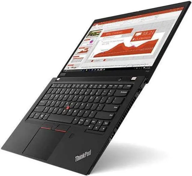 Alt view image 3 of 7 - Lenovo ThinkPad T490 14.0-in Laptop - Intel Core i5 8365U 8th Gen 1.60 GHz 16GB 256GB SSD Windows 11 Pro 64-Bit - Bluetooth, Webcam, Touchscreen